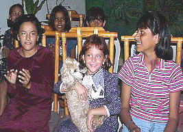 Singing a song in English