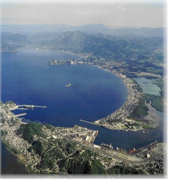 Aerial view of Manzanillo and it's bays
