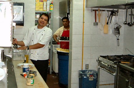 Kitchen staff at La Pergola