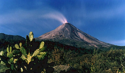 active volcano near Colima