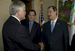 Koen with Mexico's President Vicente Fox